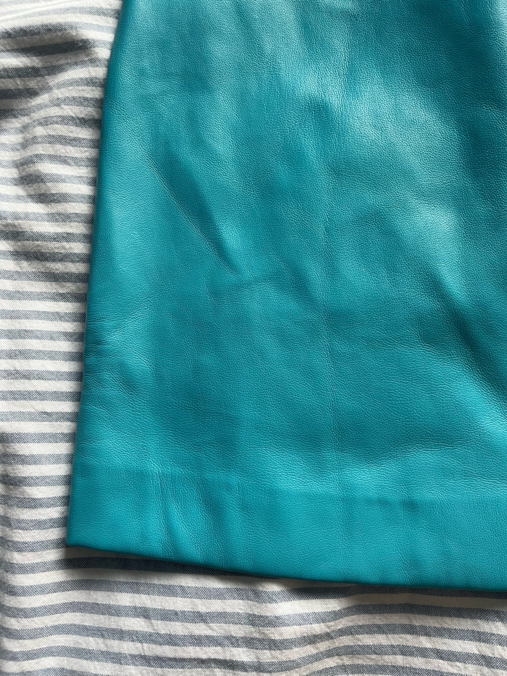 House of Harlow 1960 Cyan Blue Vegan Leather Dress - Picture 3 of 4